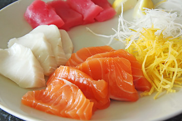 Image showing Sashimi arrangement