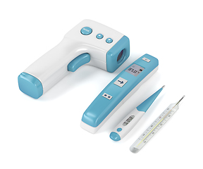 Image showing Different types of medical thermometers