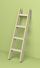 Image showing Wood double step ladder