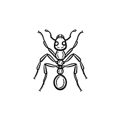 Image showing Ant hand drawn sketch icon.