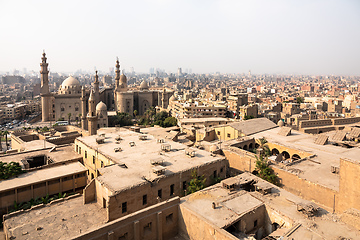 Image showing The two mosques Al-Rifa\'i and Sultan Hassan in Cairo Egypt