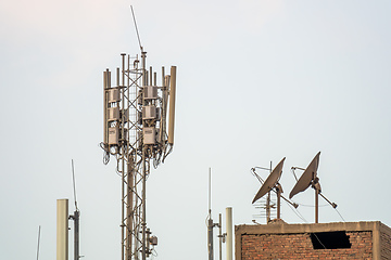 Image showing some antenna at the roofs of Cairo Egypt