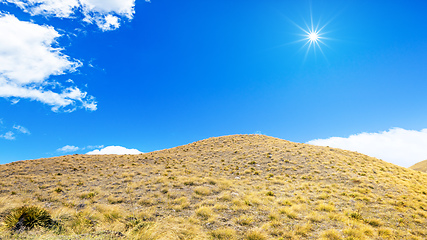 Image showing dry grass hill meadow with space for your content