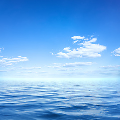 Image showing wide ocean waves horizon background