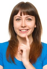 Image showing Portrait of a happy young woman