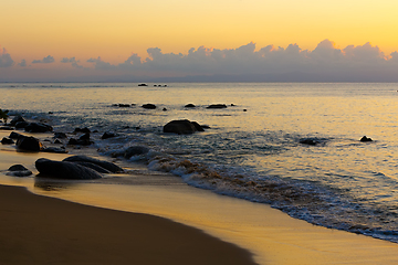 Image showing Beautiful sunset over beach, Madagascar