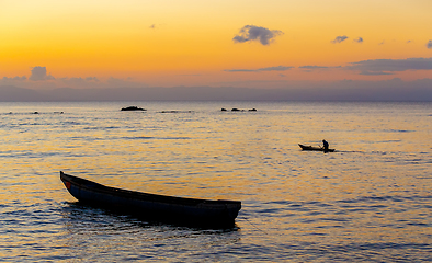 Image showing Beautiful sunset over sea, Madagascar