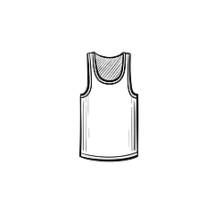 Image showing Tank top hand drawn sketch icon.