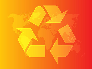 Image showing Recycling eco symbol