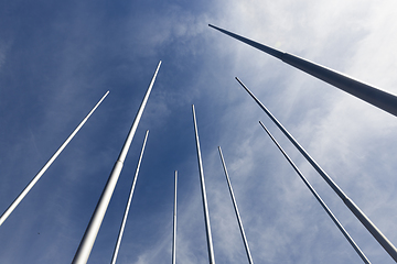 Image showing flagstaff against blue sky