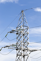 Image showing Metal high-voltage pole