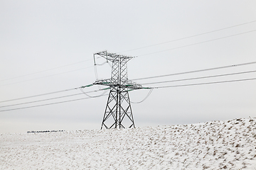 Image showing Snow drifts in winter