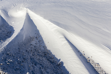 Image showing Snow near the road