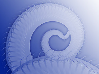 Image showing Swirling spiral fronds abstract