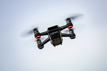 Image showing toy drone sky background 