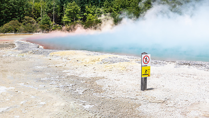 Image showing hot sparkling lake in New Zealand