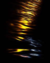 Image showing dark water lights reflections background