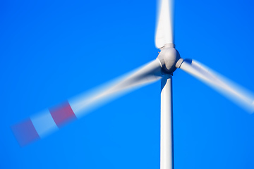 Image showing wind energy detail blue sky