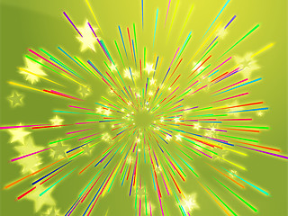 Image showing Bursting flying stars illustration