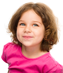 Image showing Portrait of happy little girl