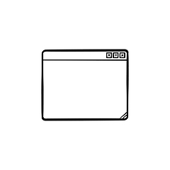 Image showing Browser hand drawn outline doodle icon.