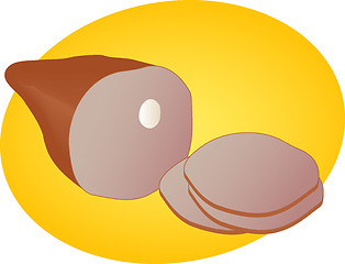 Image showing Leg of ham illustration