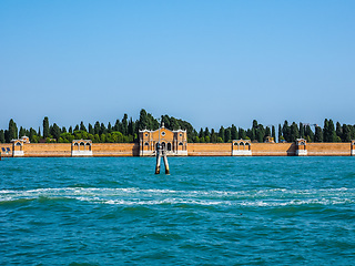 Image showing San Michele cemetery island in Venice HDR