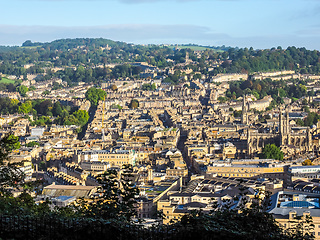 Image showing HDR Aerial view of Bath