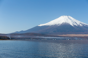 Image showing Mount Fuji and Lake Yamanaka