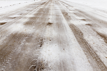 Image showing Road under the snow