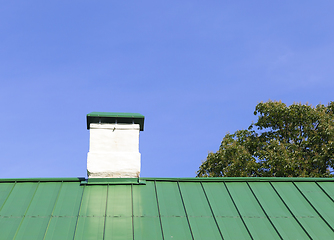 Image showing Concrete plastered chimney