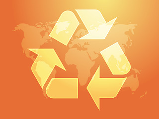 Image showing Recycling eco symbol