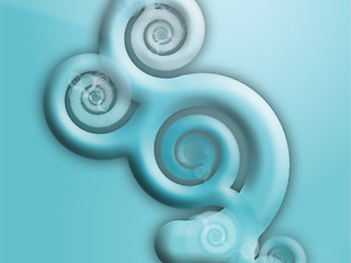 Image showing Abstract swirly floral grunge illustration