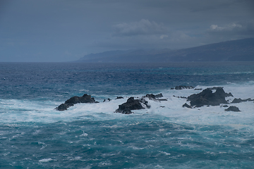 Image showing natural swimming pools on Tenerife island