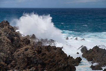 Image showing natural swimming pools on Tenerife island