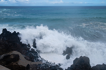 Image showing natural swimming pools on Tenerife island