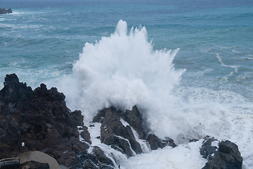 Image showing natural swimming pools on Tenerife island