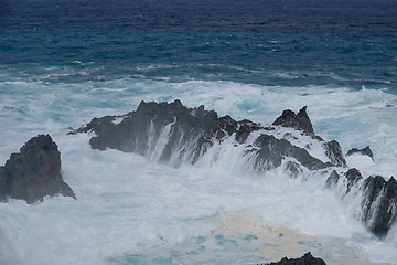 Image showing natural swimming pools on Tenerife island