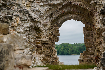 Image showing The ruins of the medieval castle of Koknese