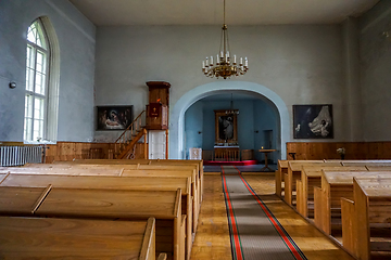 Image showing Interior of the Koknese Evangelical Lutheran Church. 