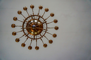 Image showing Chandelier at the ceiling in the Church of Koknese