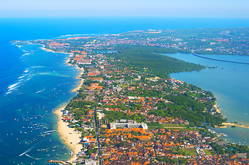 Image showing Aerial view Bali island Indonesia