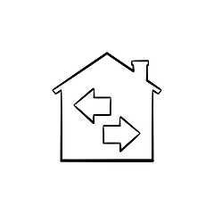 Image showing Resale hand drawn outline doodle icon.