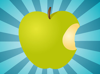 Image showing Apple with bite  illustration