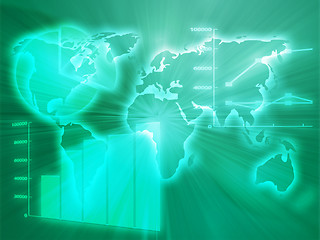 Image showing Spreadsheet business charts