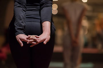 Image showing sporty women doing aerobics exercises