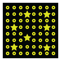 Image showing A pattern of stars and circles vector or color illustration