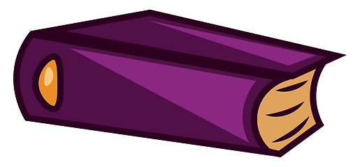 Image showing A purple book, vector color illustration.
