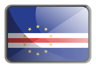 Image showing Vector illustration of Cape Verde flag on white background.