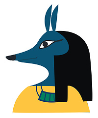 Image showing A jackal faced ancient god of death and the afterlife known as A